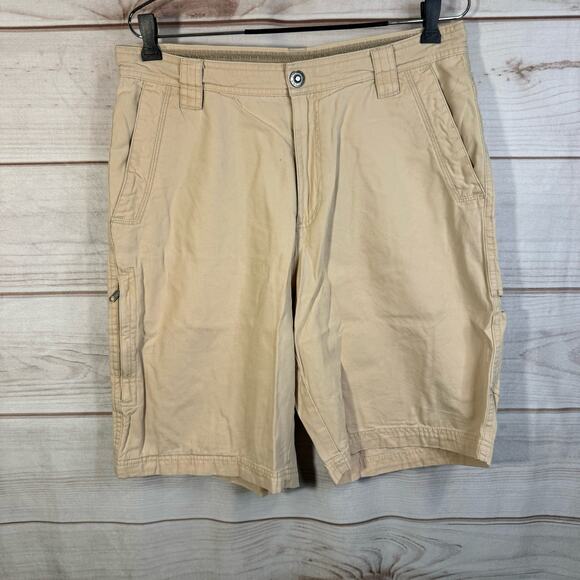 Columbia Other - Columbia Khaki Flat Front Shorts Size 32x11